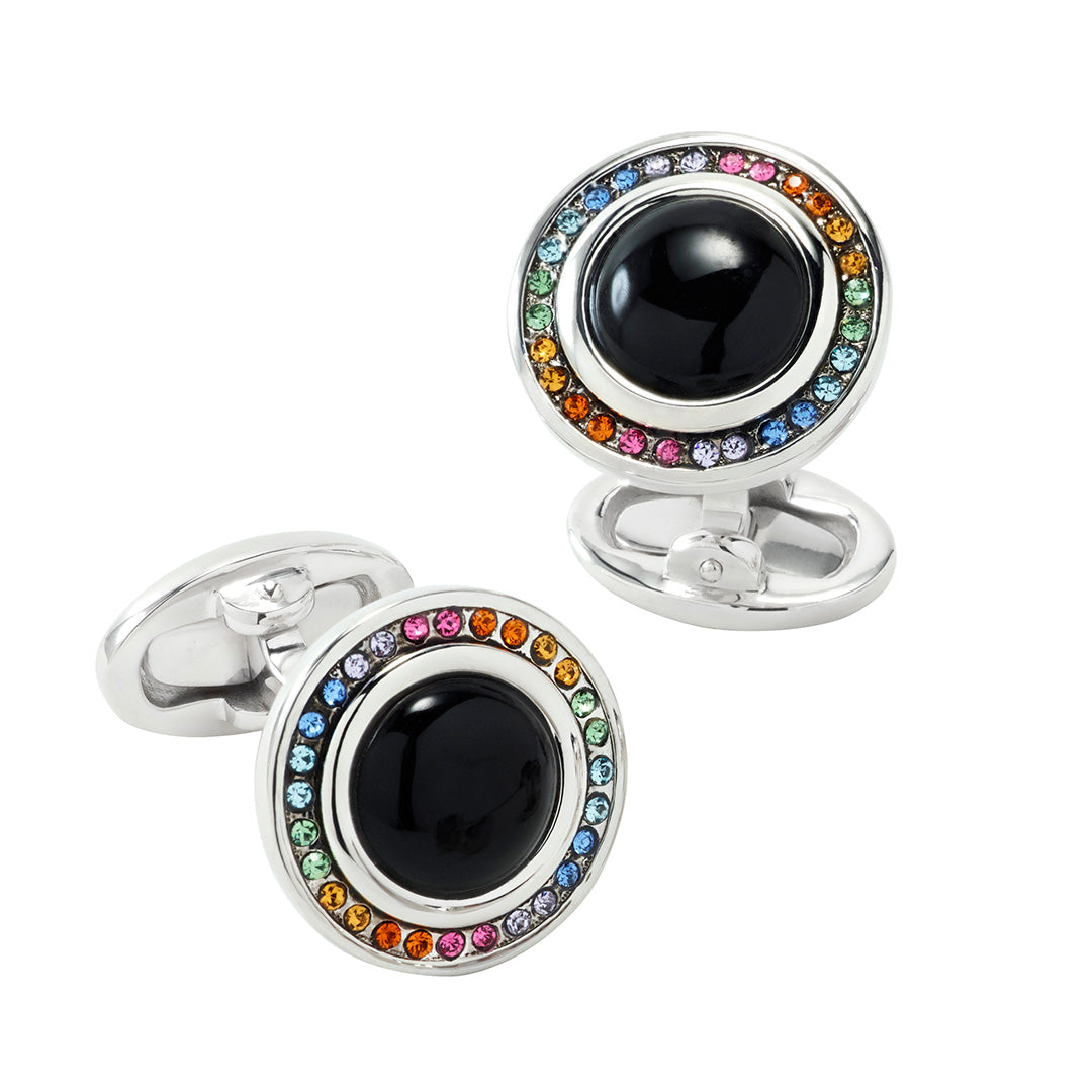 Hot Sterling silver and onyx cufflinks