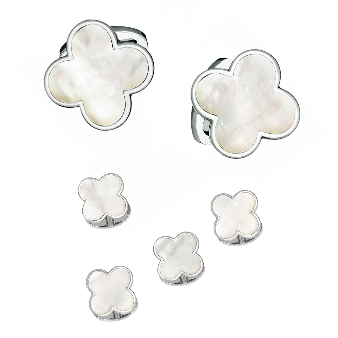  Onyx Four Leaf Clover S925 Silver Stud Earrings