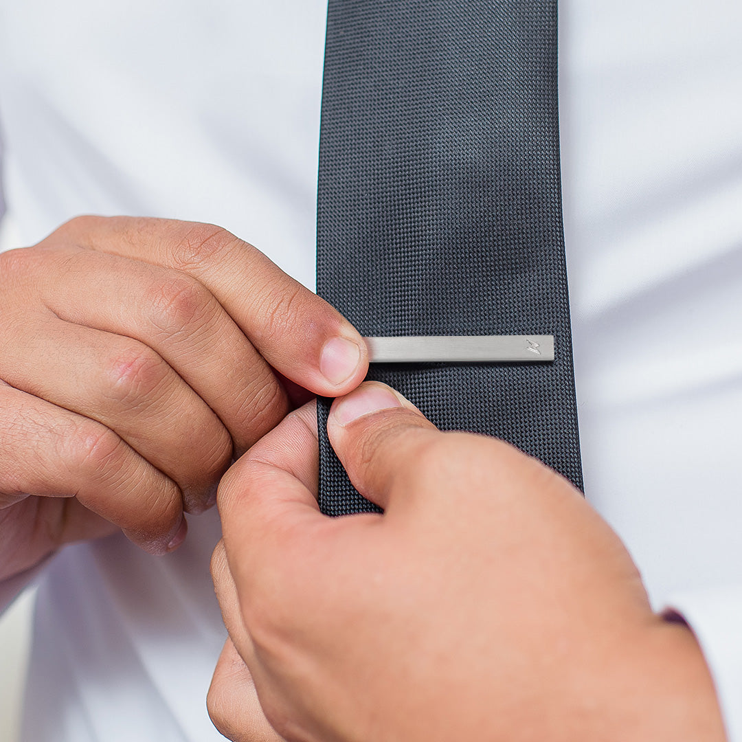 Gold/black Sterling Sliver Tie Clip