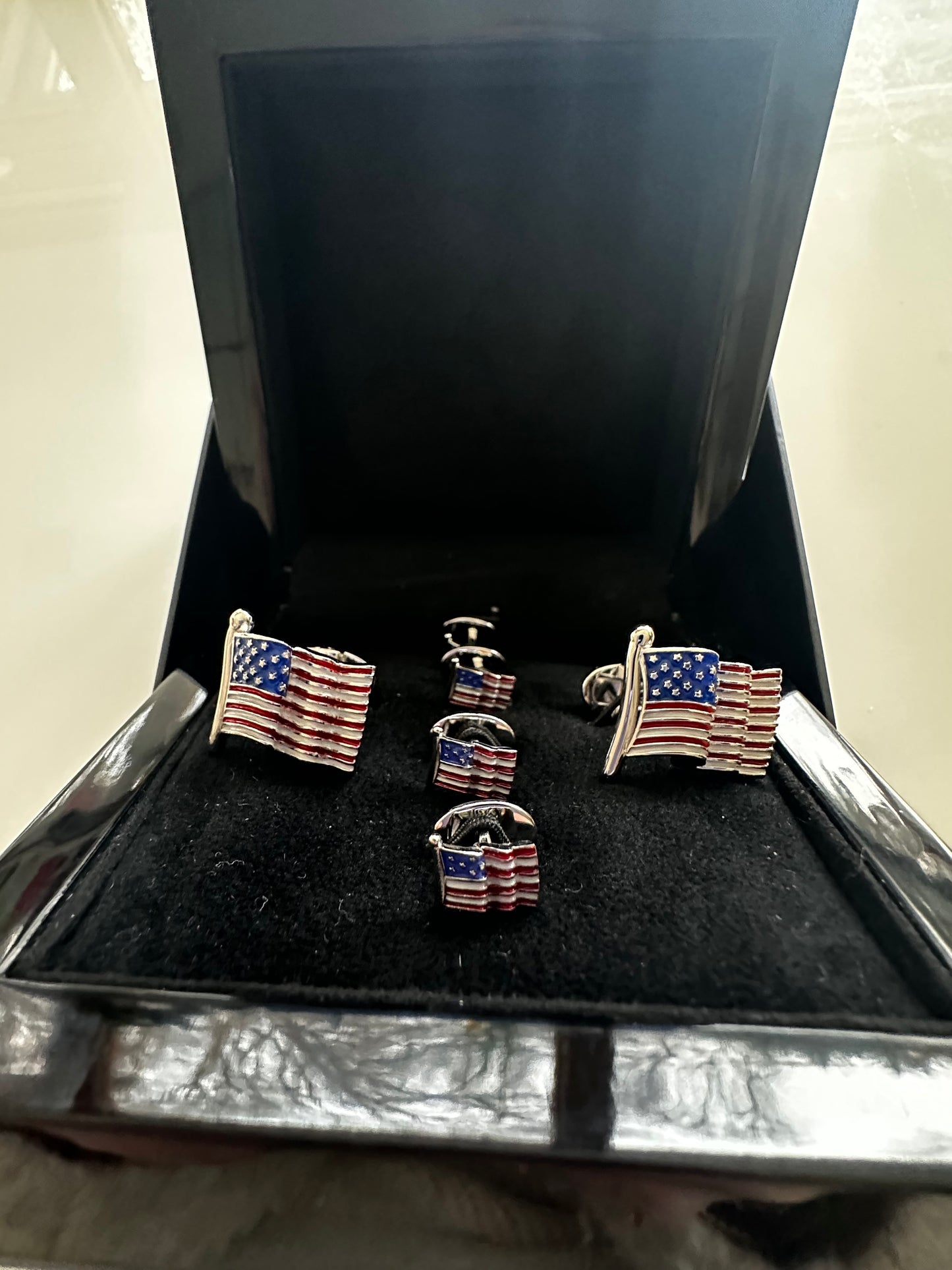 Waving Flag Cufflinks & Studs