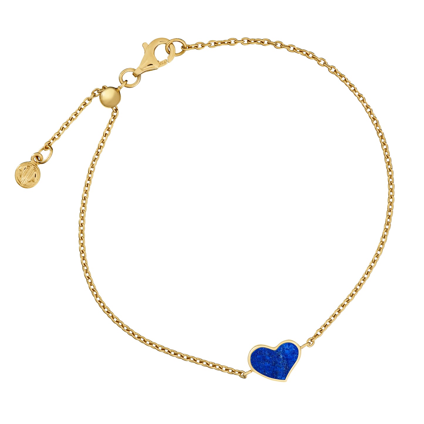 Heart Sterling Bracelet with Gold Vermeil