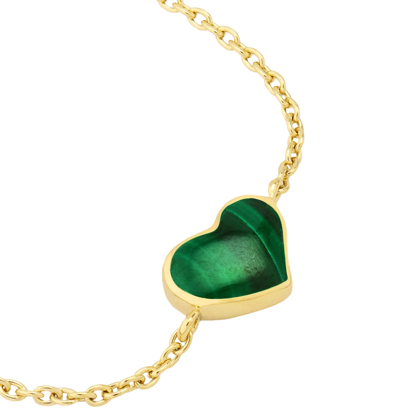 Heart Sterling Bracelet with Gold Vermeil