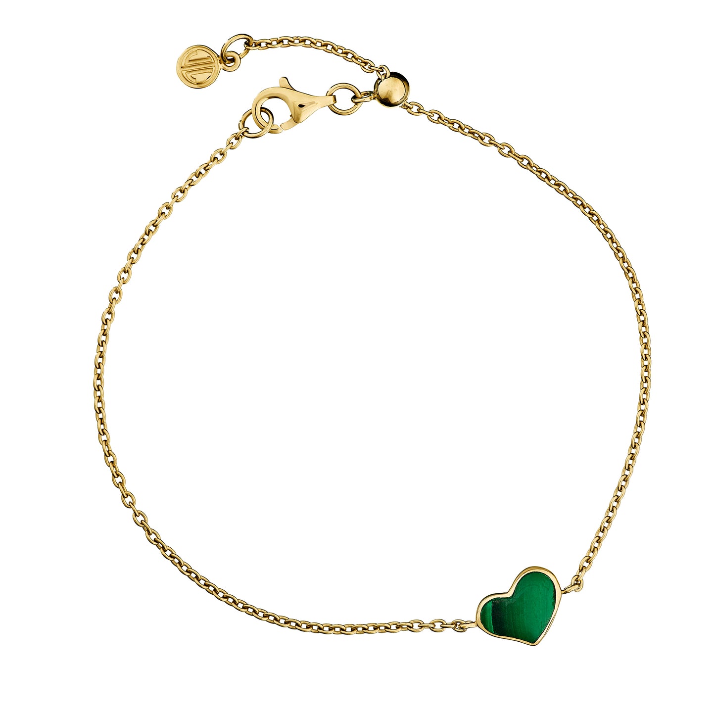 Gemstone Heart Sterling Silver Bracelet with 18K Gold Vermeil