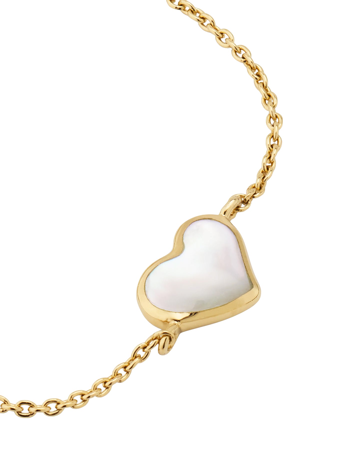 Gemstone Heart Sterling Silver Bracelet with 18K Gold Vermeil