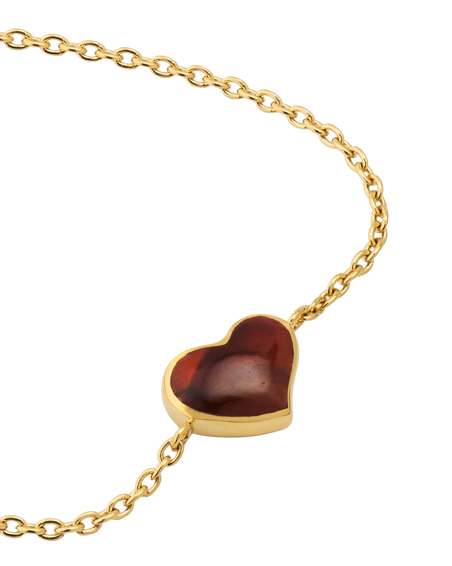 Gemstone Heart Sterling Silver Bracelet with 18K Gold Vermeil