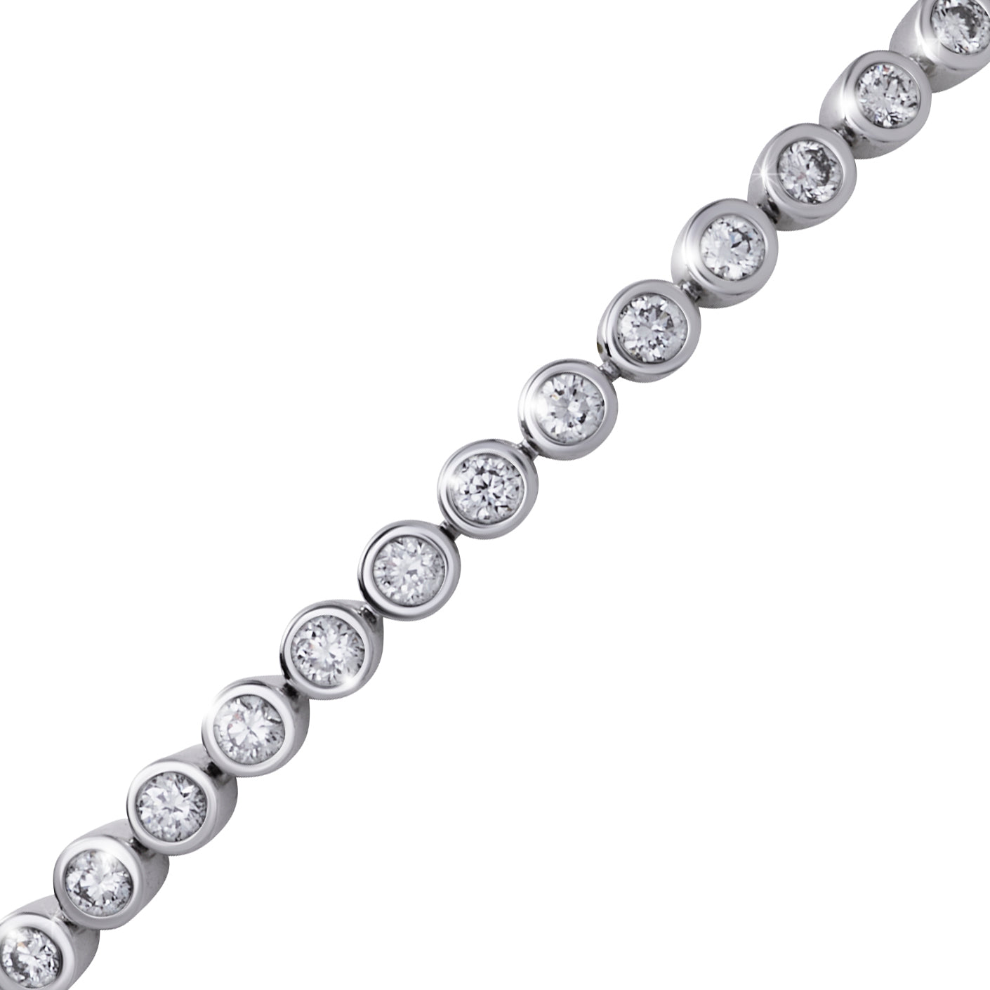 Men’s Tennis Bracelet 18KT White Gold