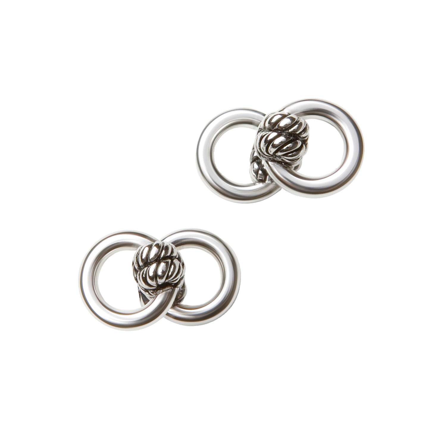 Rope Knot Horseshoe Sterling  Cufflinks