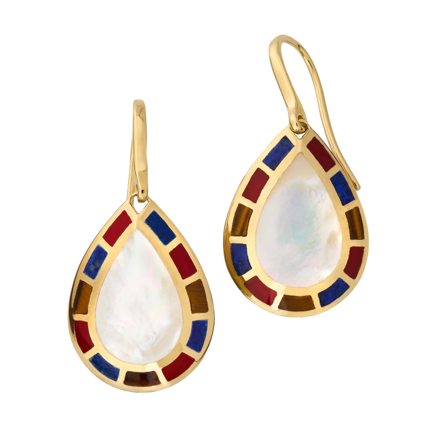 Dash Teardrop Dangle Gemstone 18K Gold Vermeil Sterling Silver Earrings | Jan Leslie