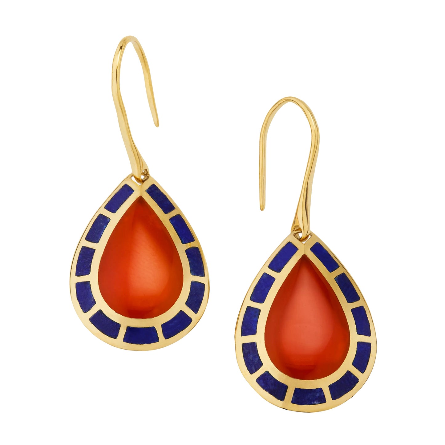 Dash Teardrop Dangle Gemstone 18K Gold Vermeil Sterling Silver Earrings | Jan Leslie