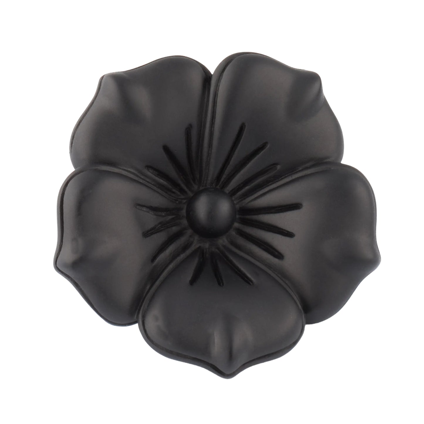 Black Flower Lapel Pin