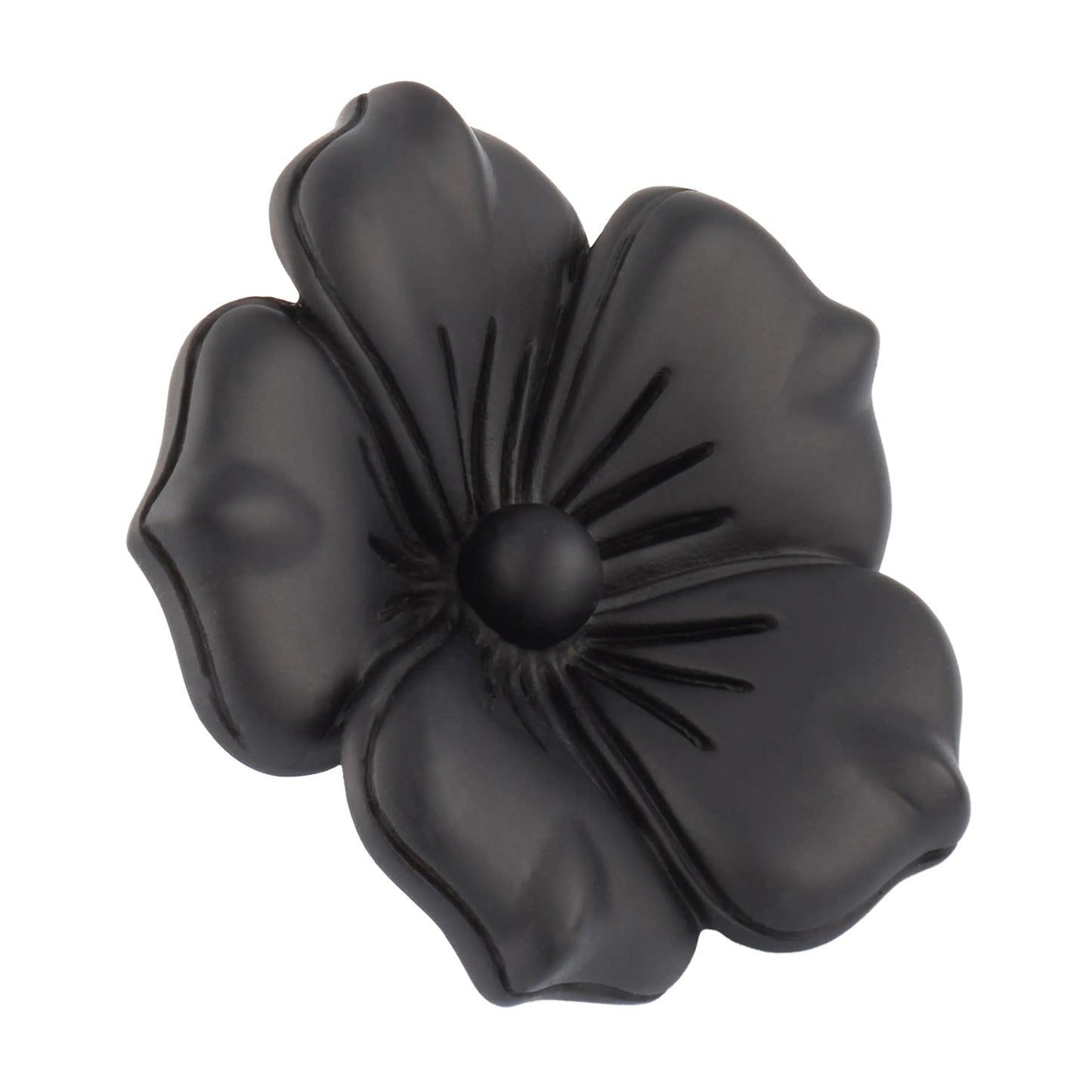 Black Flower Lapel Pin