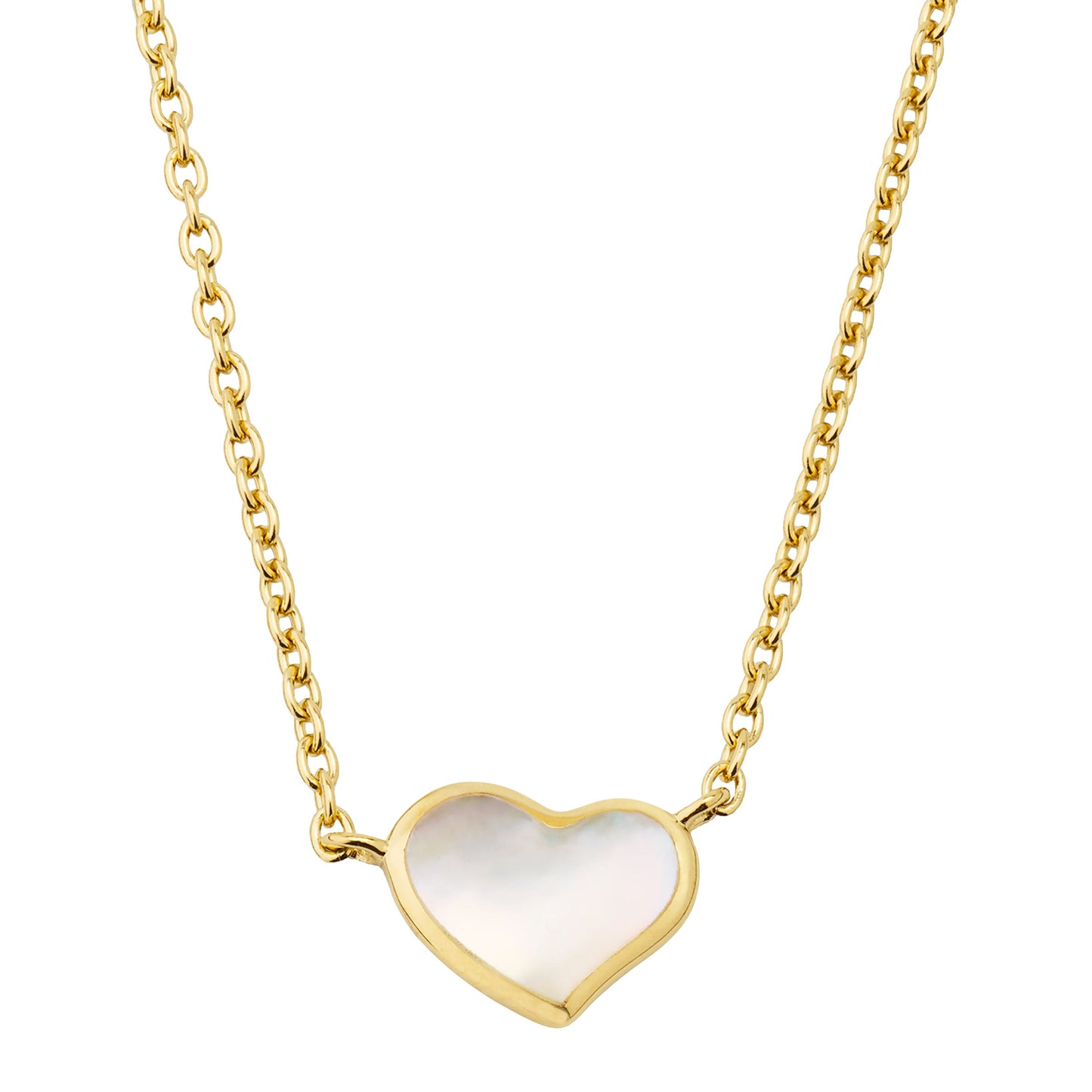 Gemstone Heart Pendant Necklace in Sterling Silver with 18k Vermeil