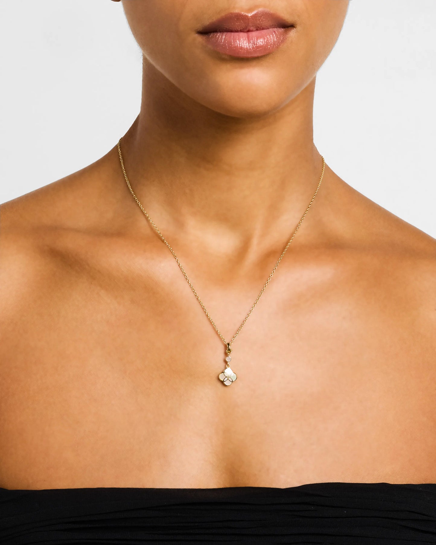 Petal Pendant Necklace in Sterling Silver with 18k Vermeil