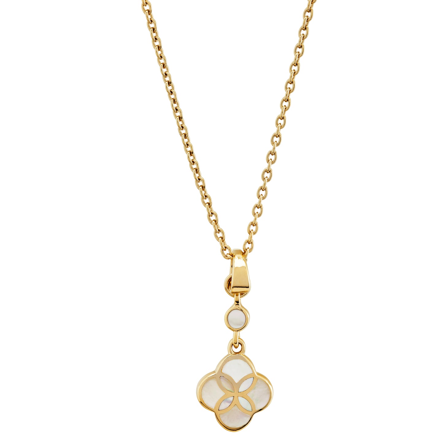 Petal Pendant Necklace in Sterling Silver with 18k Vermeil