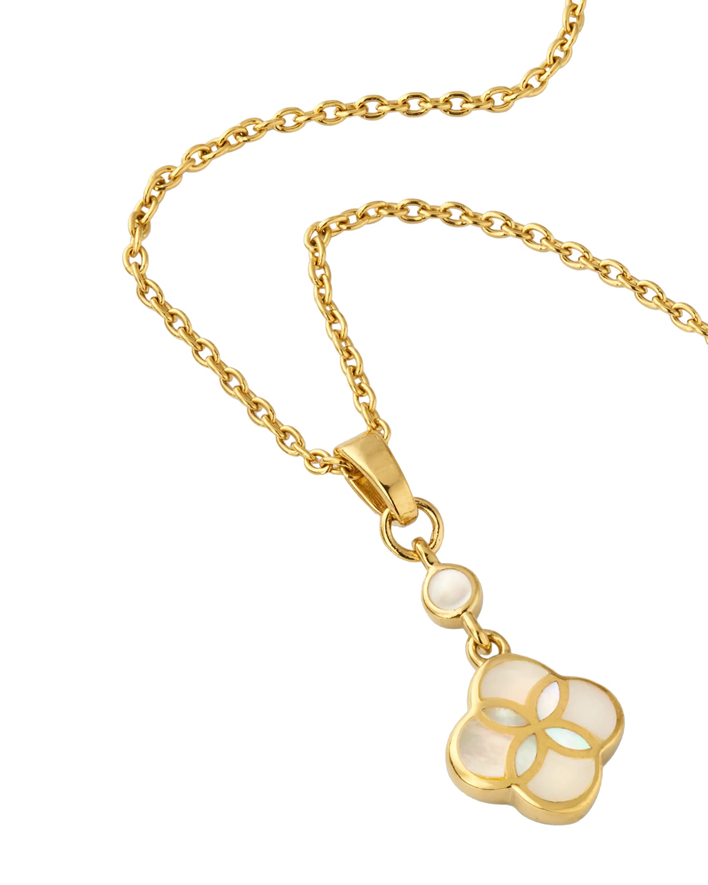 Petal Pendant Necklace in Sterling Silver with 18k Vermeil