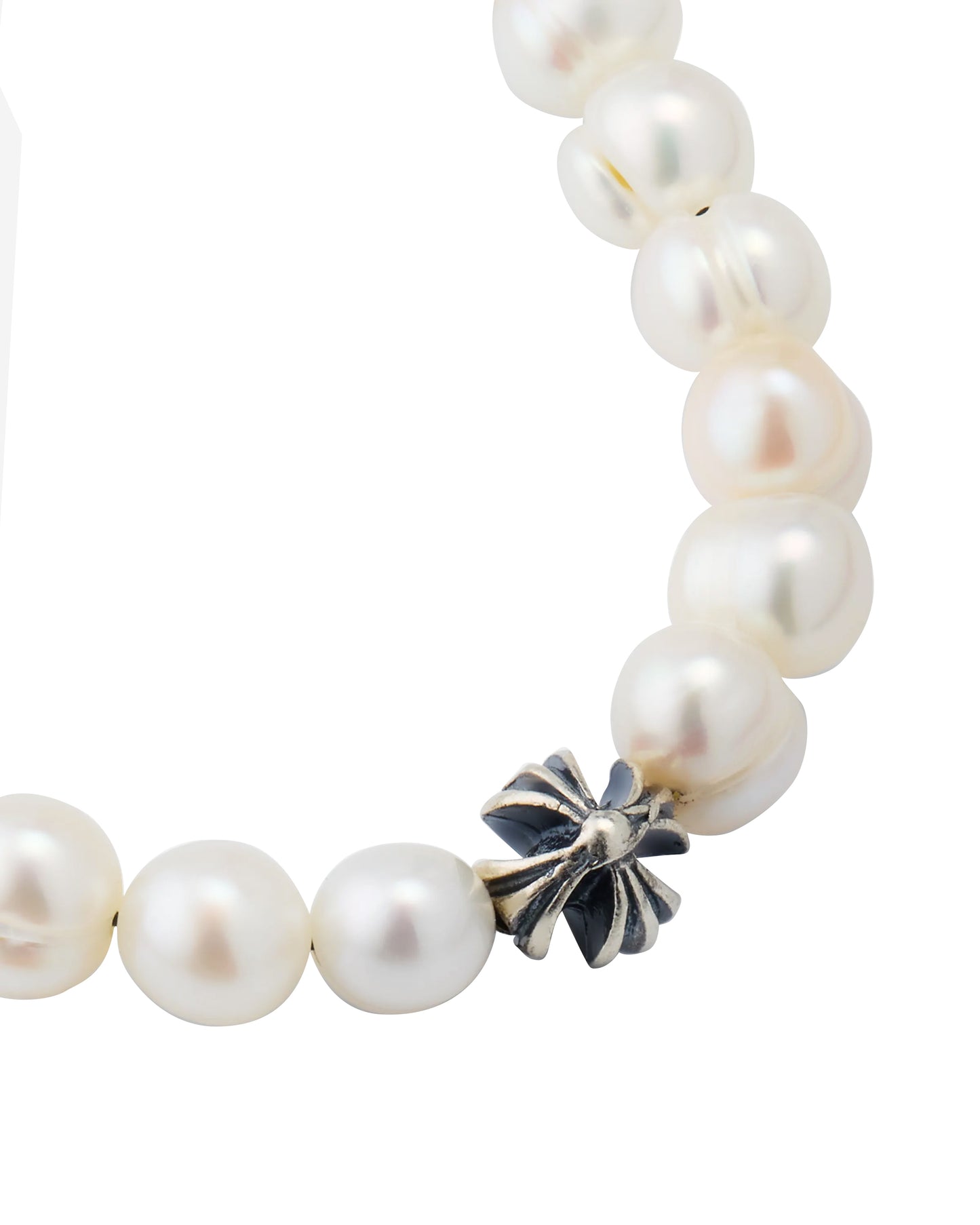 Freshwater Pearl Necklace with Silver Cross