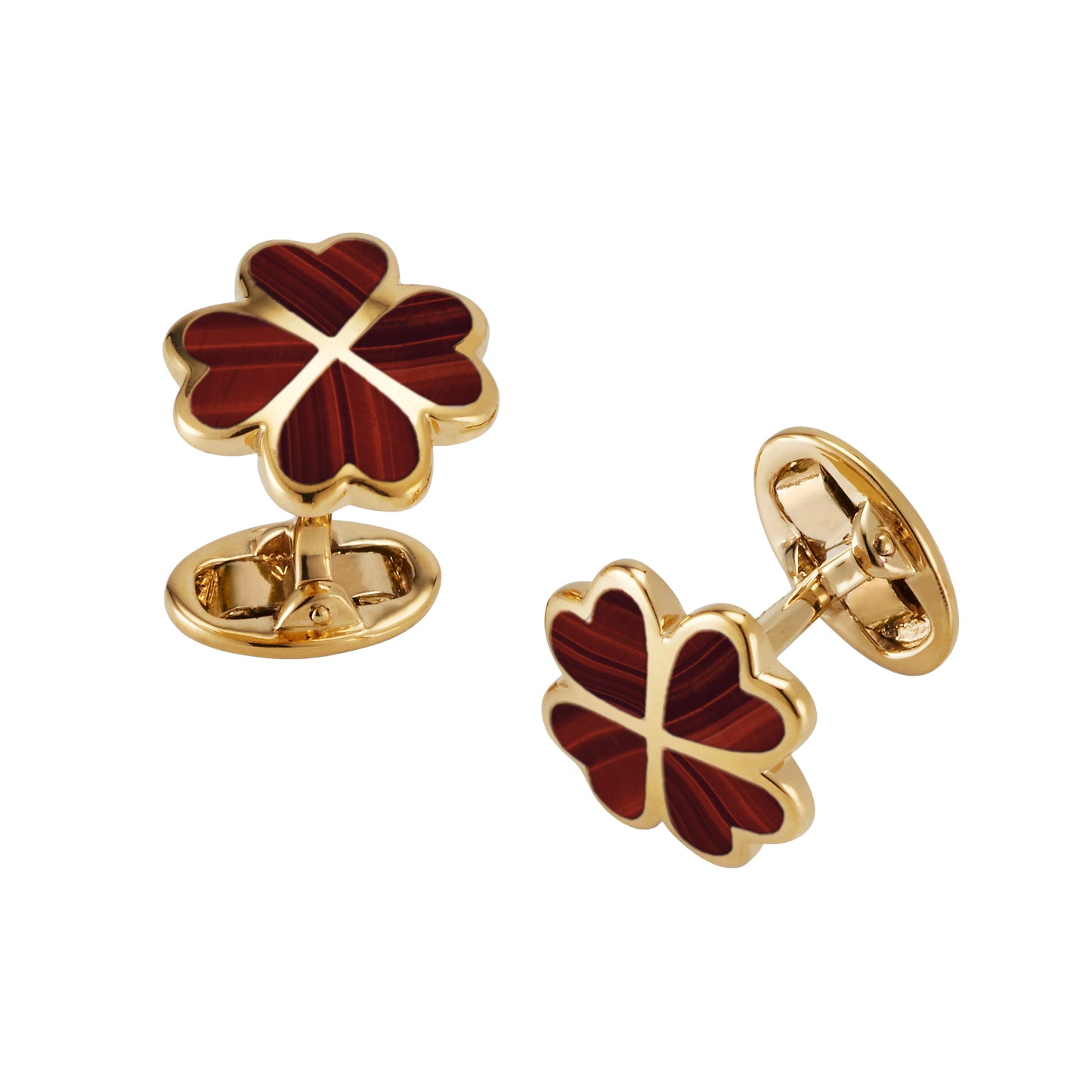 Lucky Four Leaf Clover Gold Vermeil Cufflinks