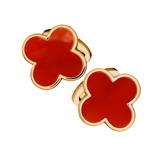 Four Leaf Clover 18K Gold Vermeil Sterling Cufflinks