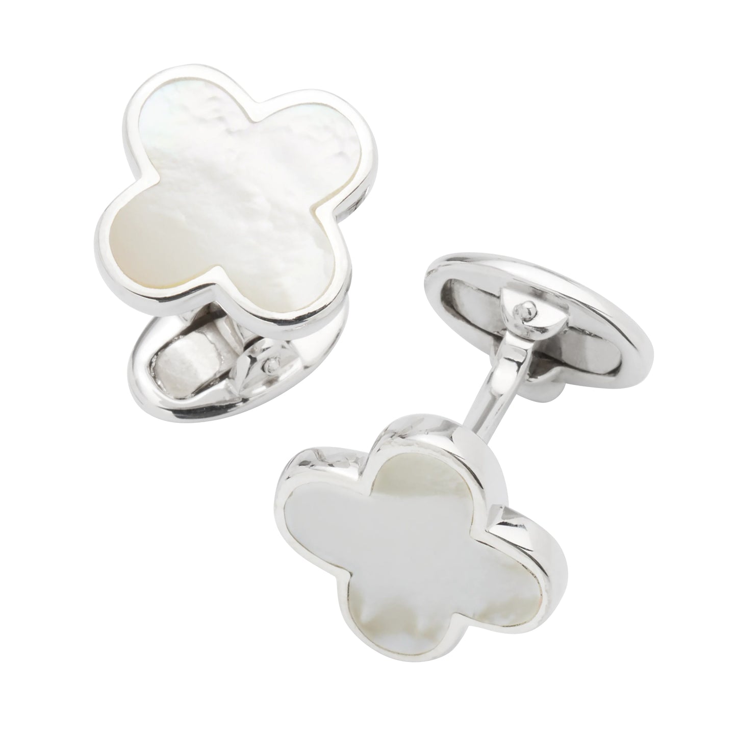 Four Leaf Clover Sterling Silver Cufflinks