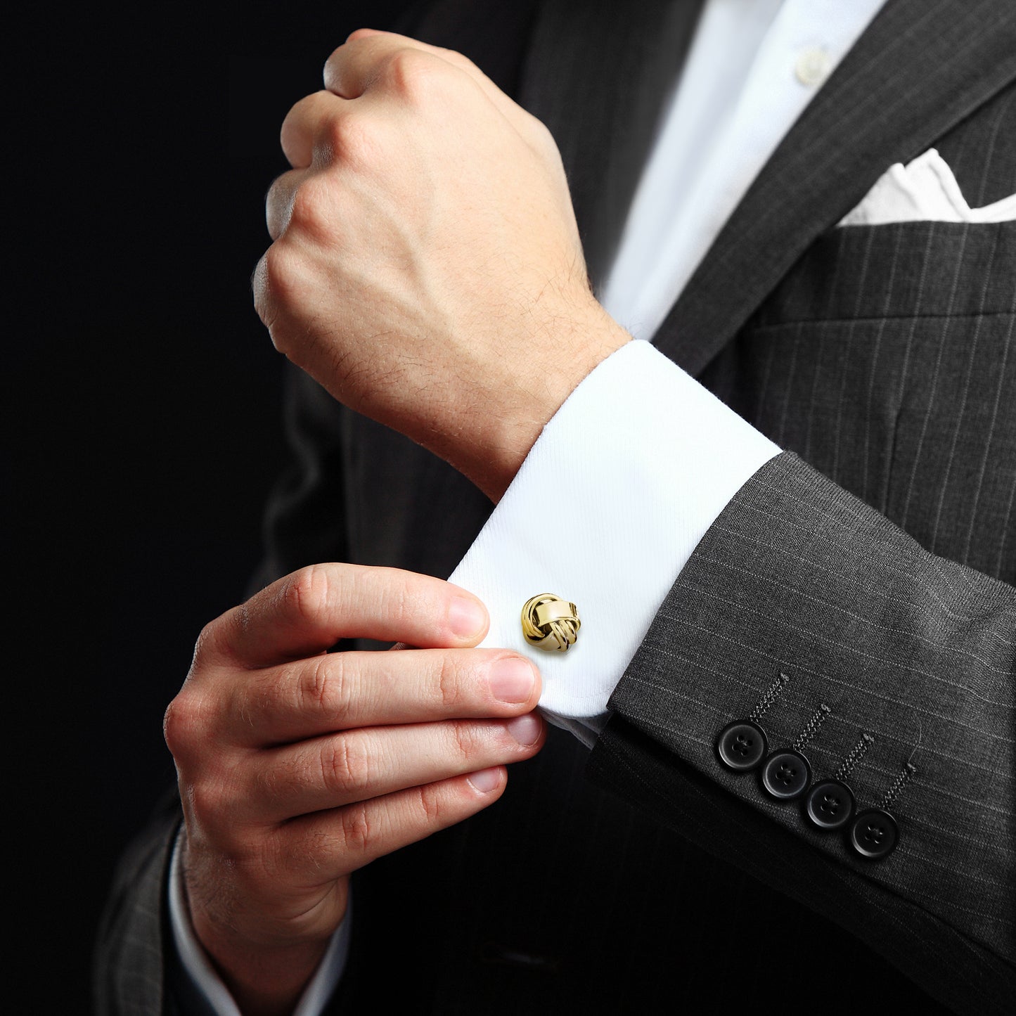 Classic Knot Sterling Cufflinks