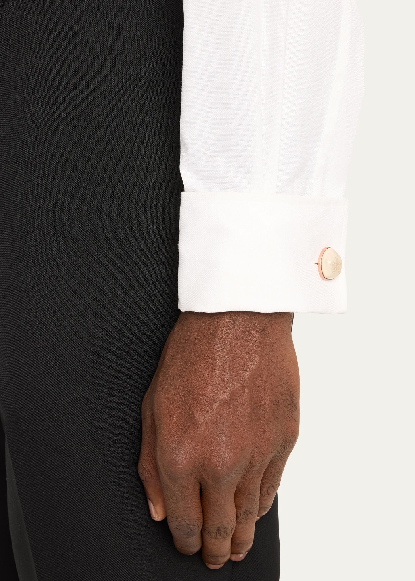 Sand Dollar Rose Gold Sterling Cufflinks