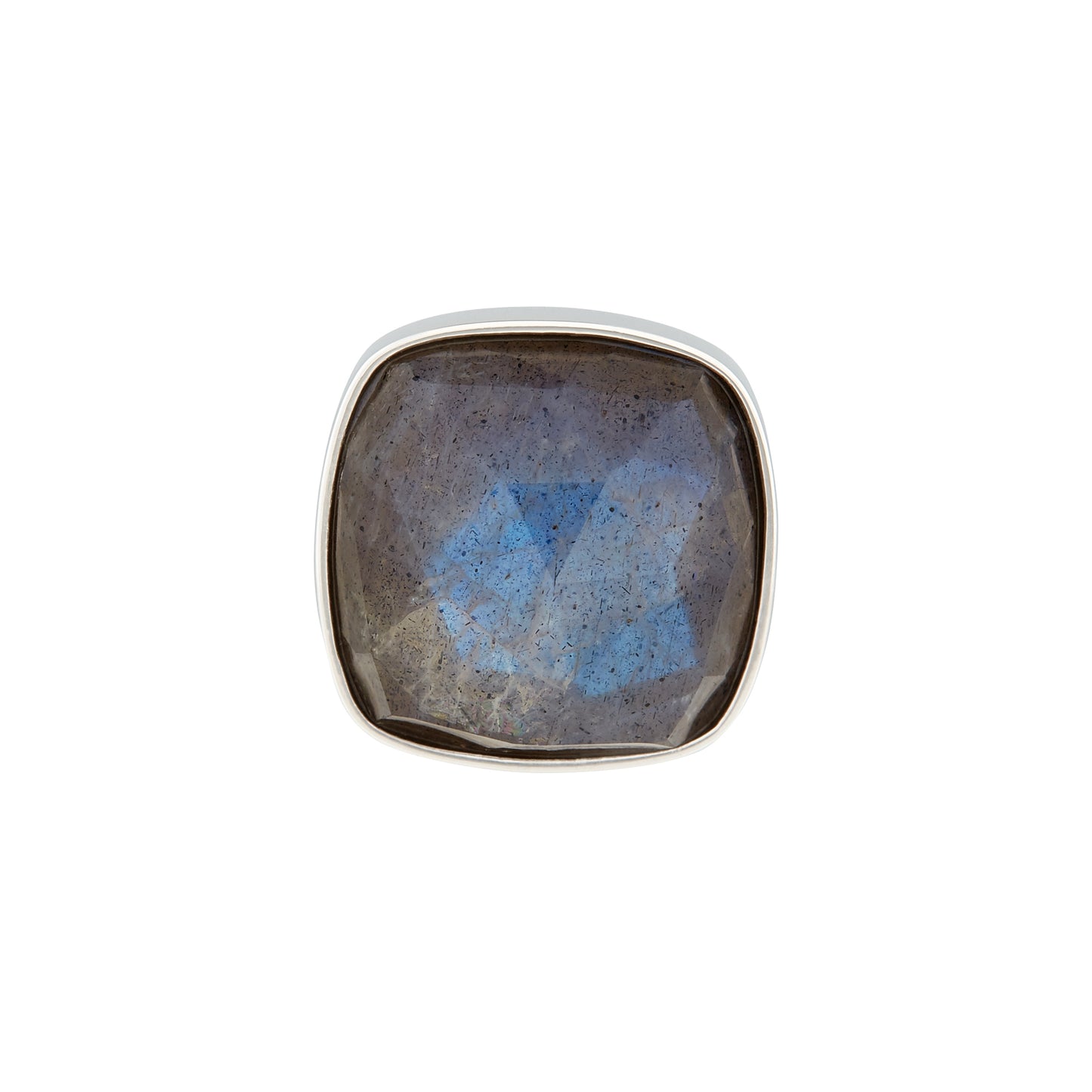 Blue Labradorite Rectangle Sterling Silver Cufflinks