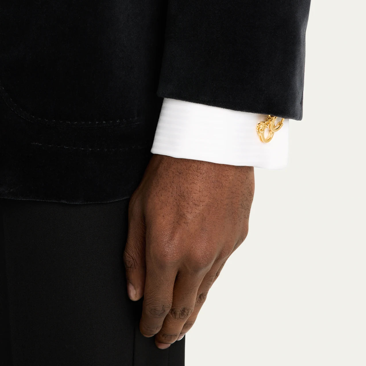 18k Gold Vermeil Handcuff Sterling Cufflinks