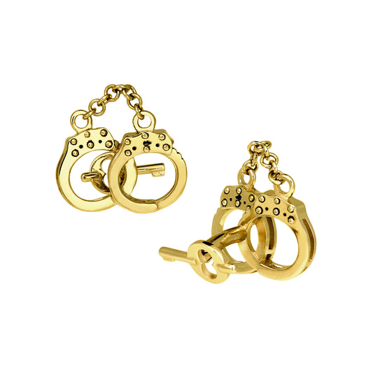 18k Gold Vermeil Handcuff Sterling Silver Cufflinks