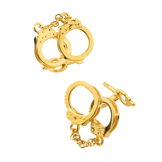 18k Gold Vermeil Handcuff Sterling Cufflinks