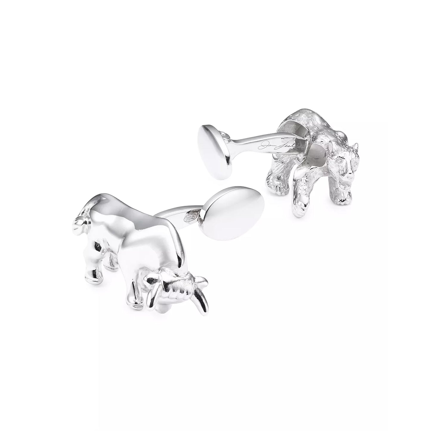 Bull & Bear Stock Trader Sterling  Cufflinks