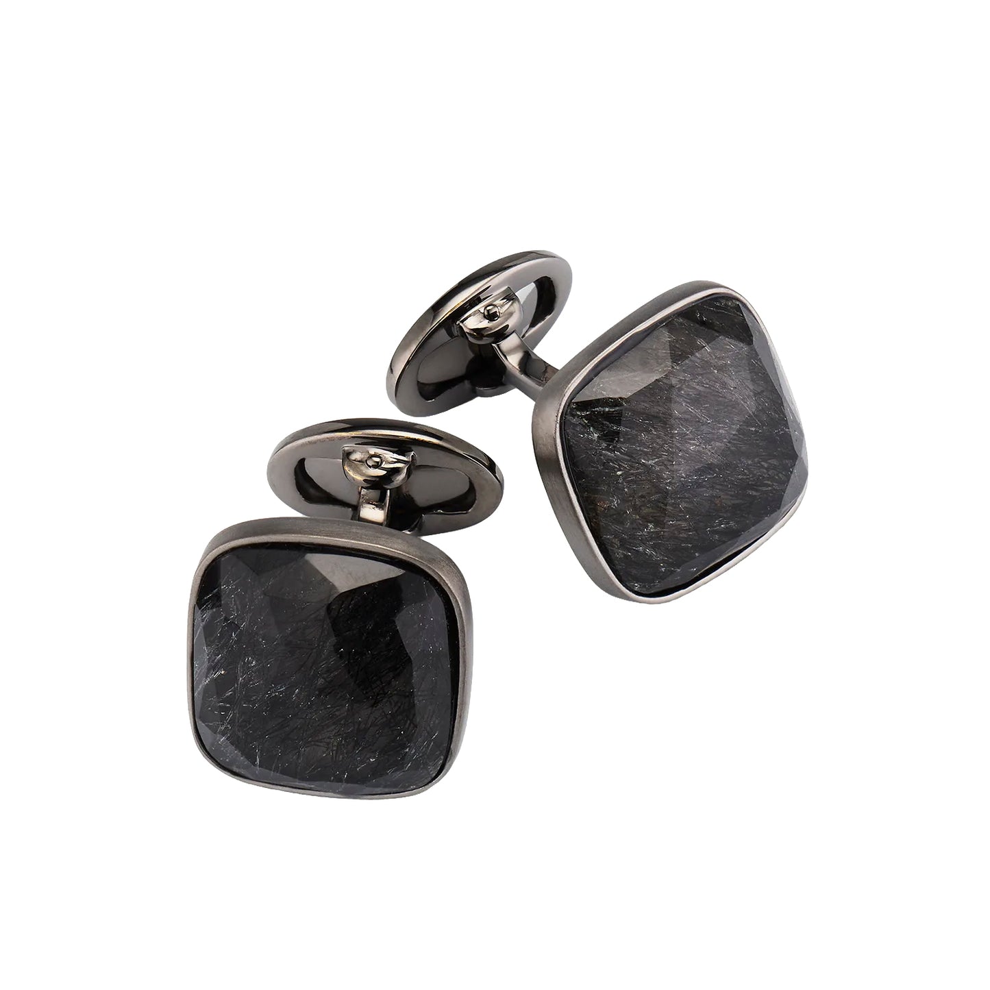 Rutilated Quartz Sterling Silver Cufflinks