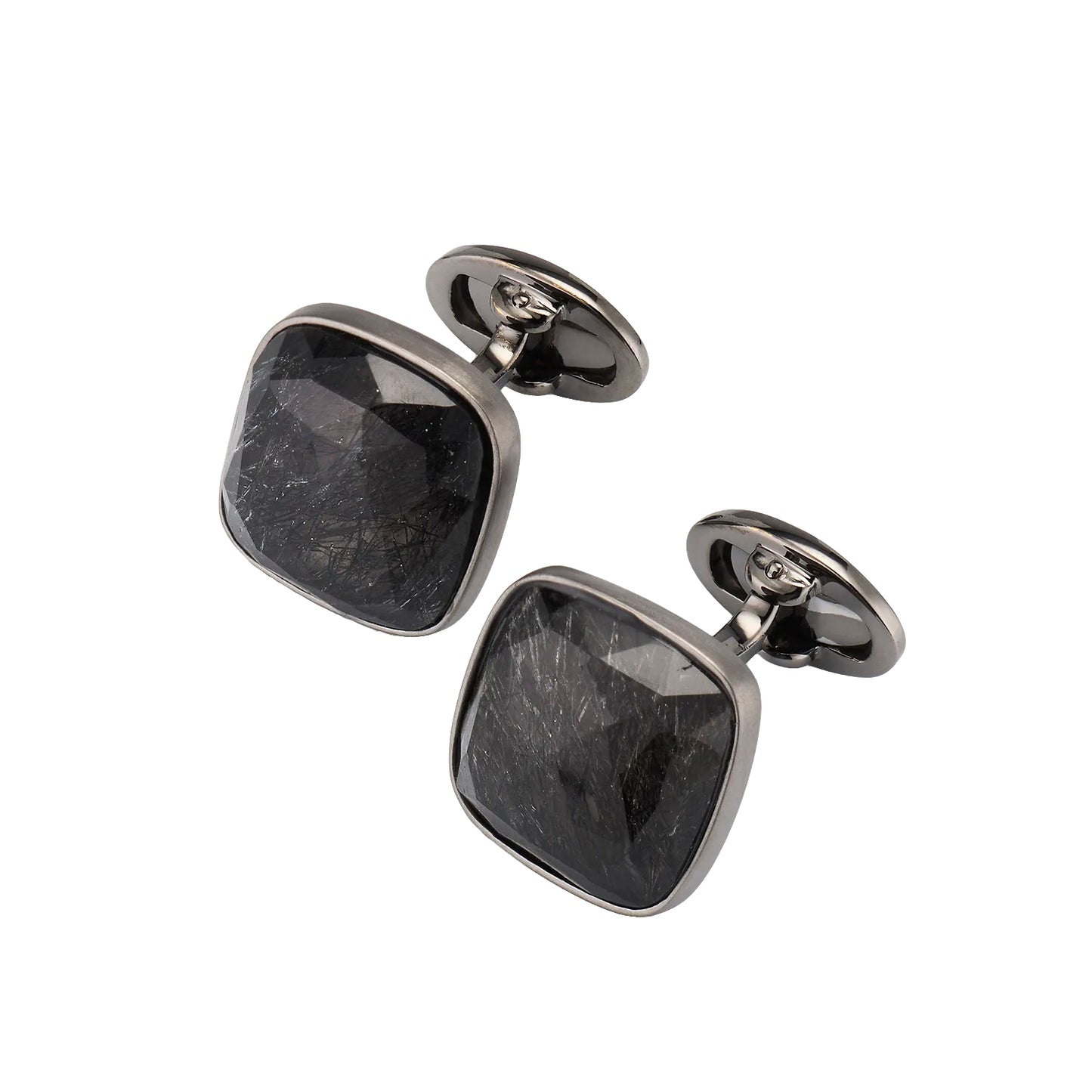 Rutilated Quartz Sterling Silver Cufflinks