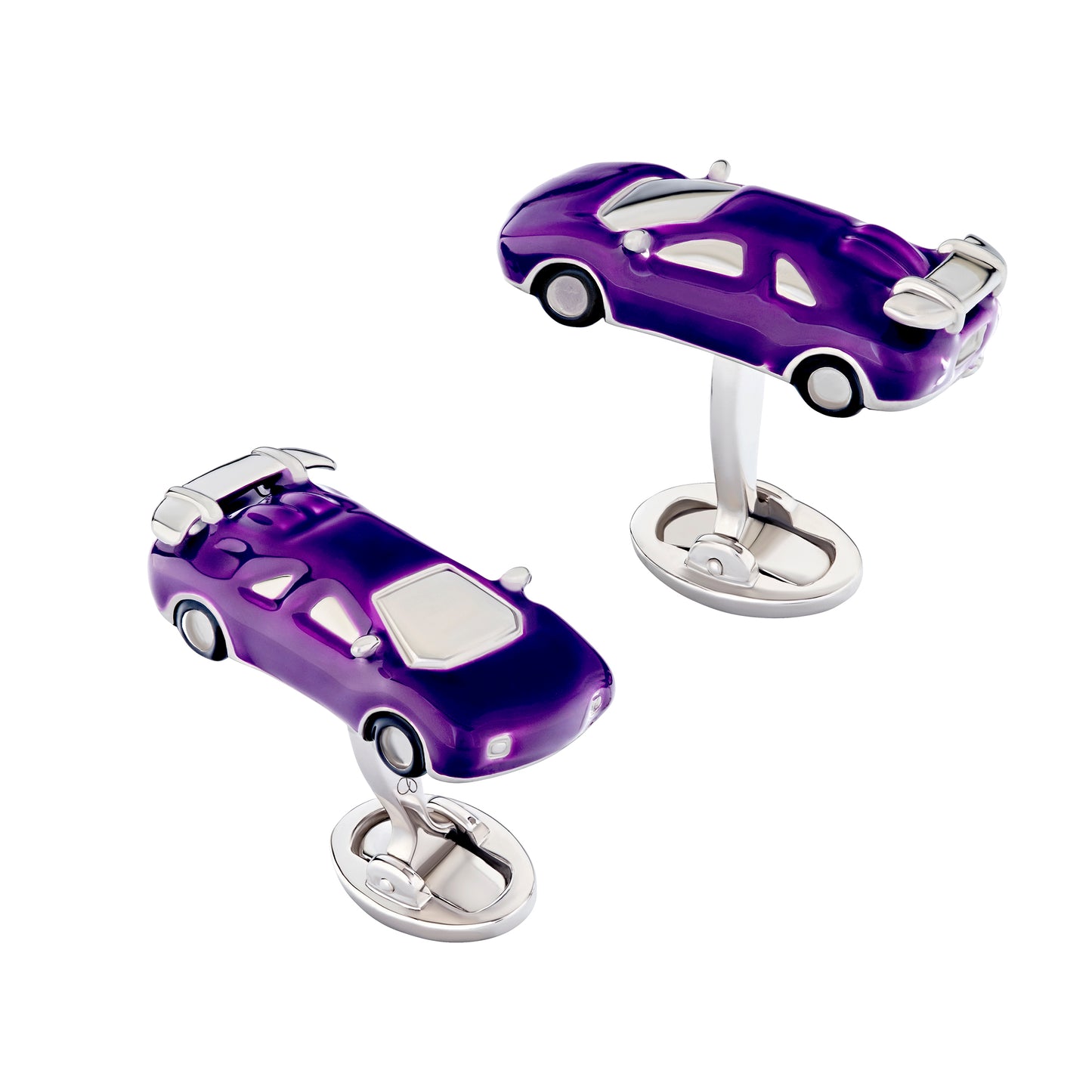 Race Car Sterling Cufflinks