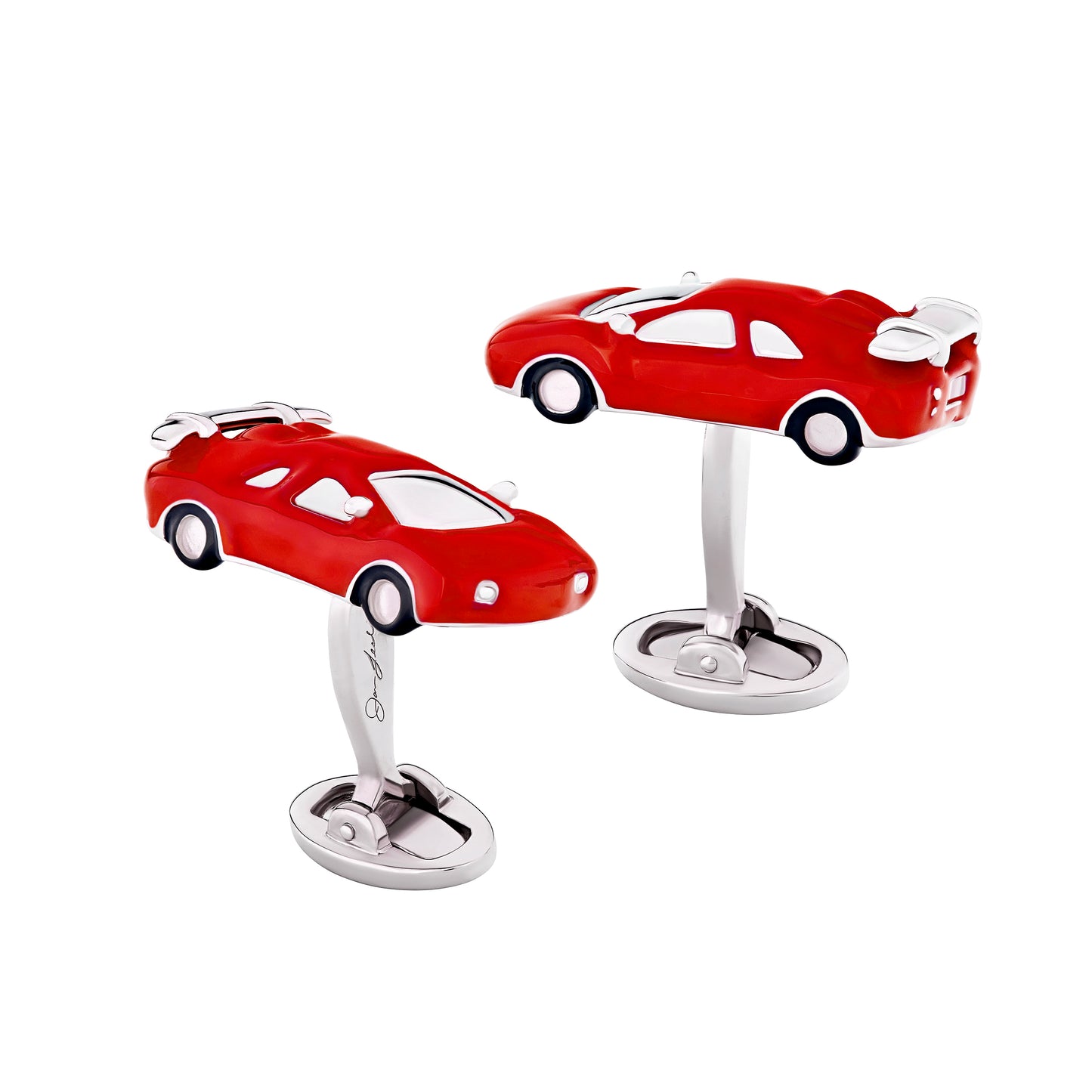 Race Car Sterling Cufflinks