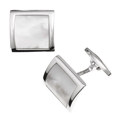 Curved Square Cufflinks - Jan Leslie Cufflinks and Accessories