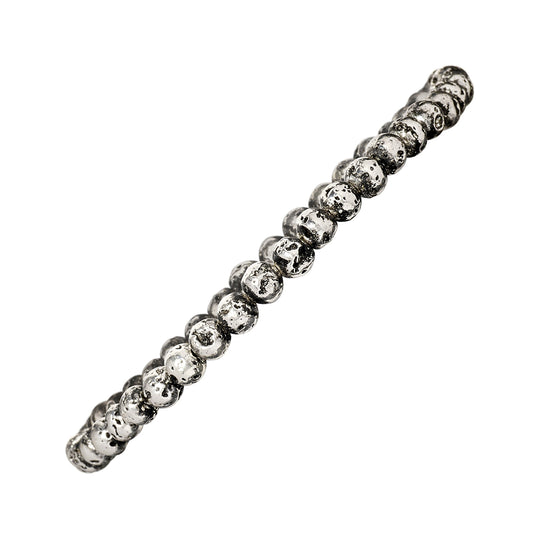 4mm Lava Bead Sterling Silver Bracelet I Jan Leslie 