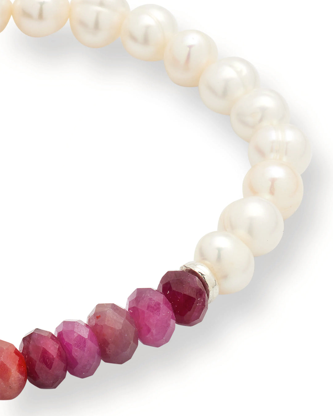 Ruby Bracelet with fresh factory water pearl