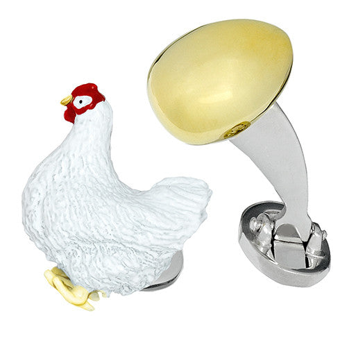 Jan Leslie Signature Chicken and Egg Cufflinks