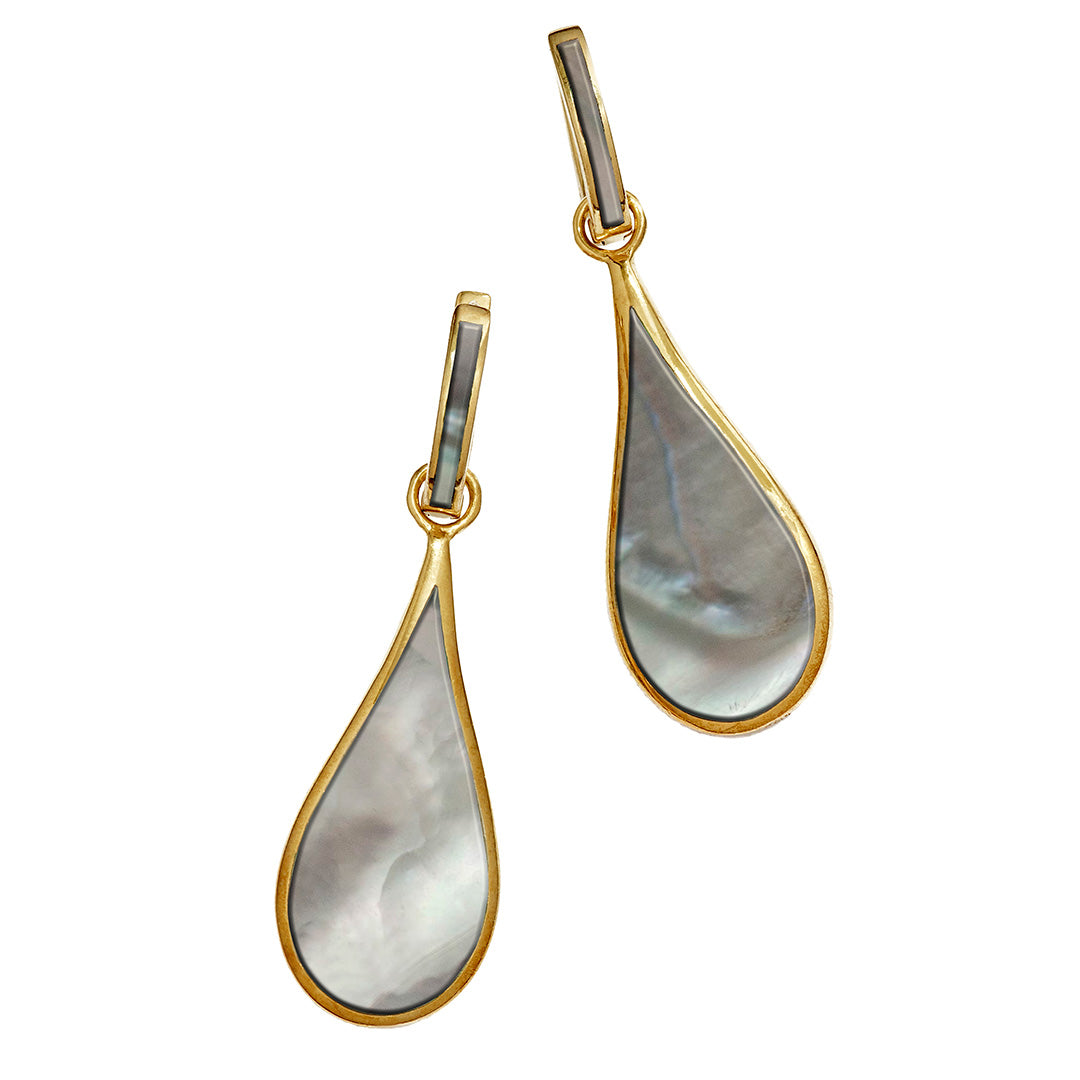 Koi Cascade Gemstone Teardrop 18K Gold Vermeil Sterling Silver Earrings I Jan Leslie