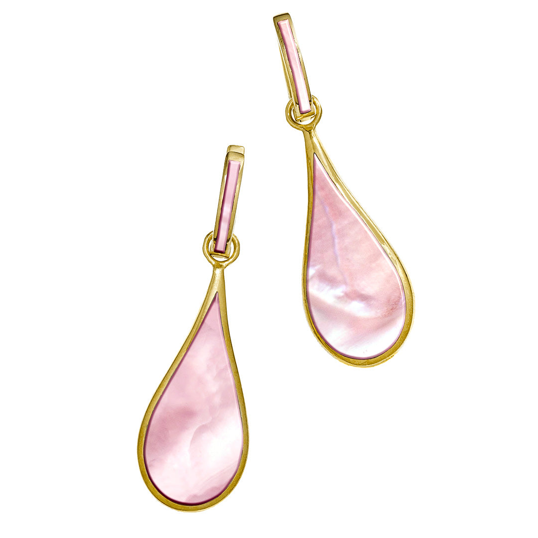 Koi Cascade Gemstone Teardrop 18K Gold Vermeil Sterling Silver Earrings I Jan Leslie