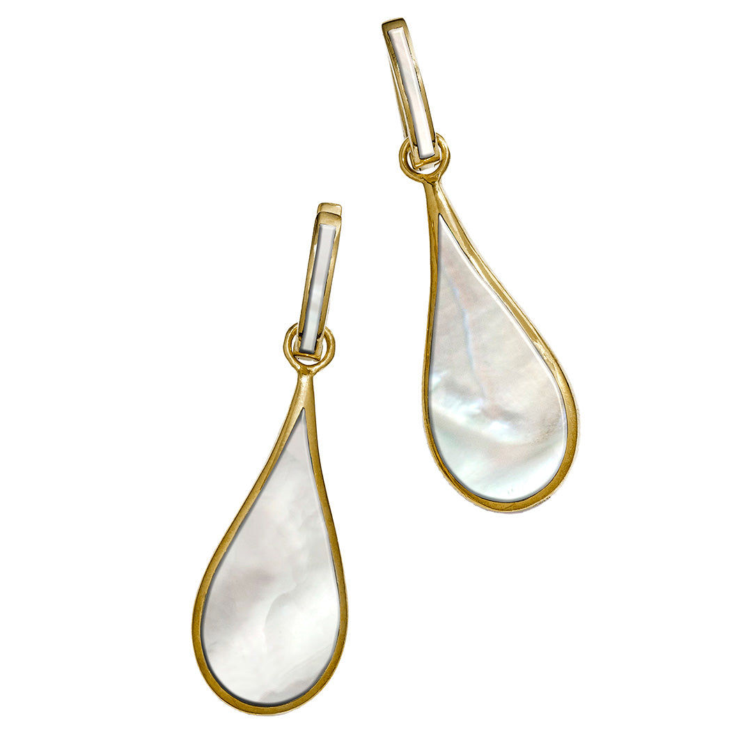 Koi Cascade Gemstone Teardrop 18K Gold Vermeil Sterling Silver Earrings I Jan Leslie