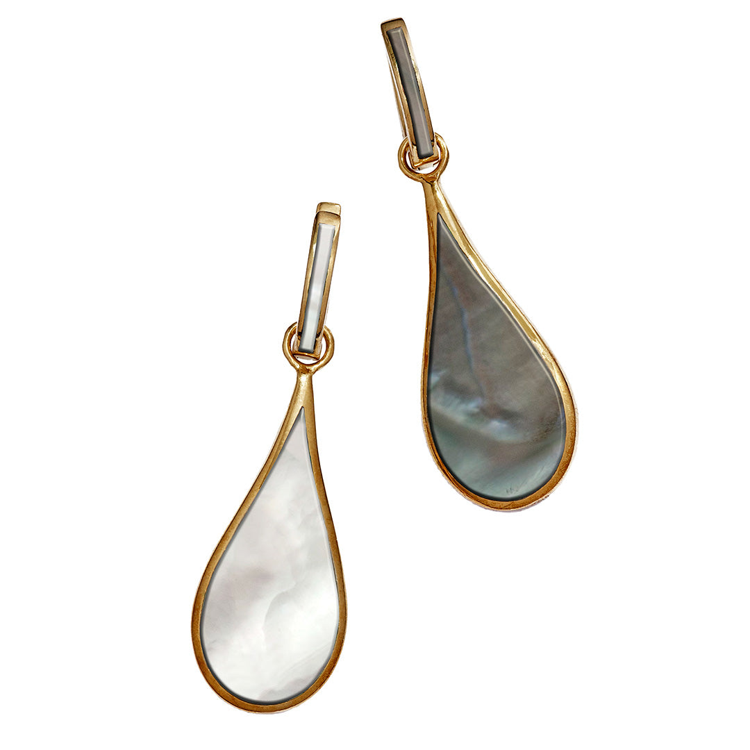 Koi Cascade Gemstone Teardrop 18K Gold Vermeil Sterling Silver Earrings I Jan Leslie