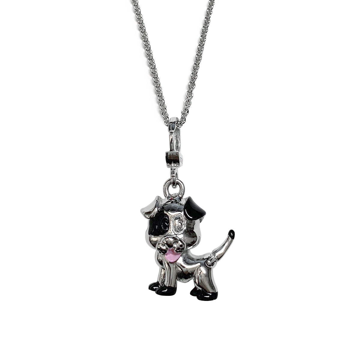 Playful Puppy Dog Charm Charms Jan Leslie Silver & Black Jan Leslie