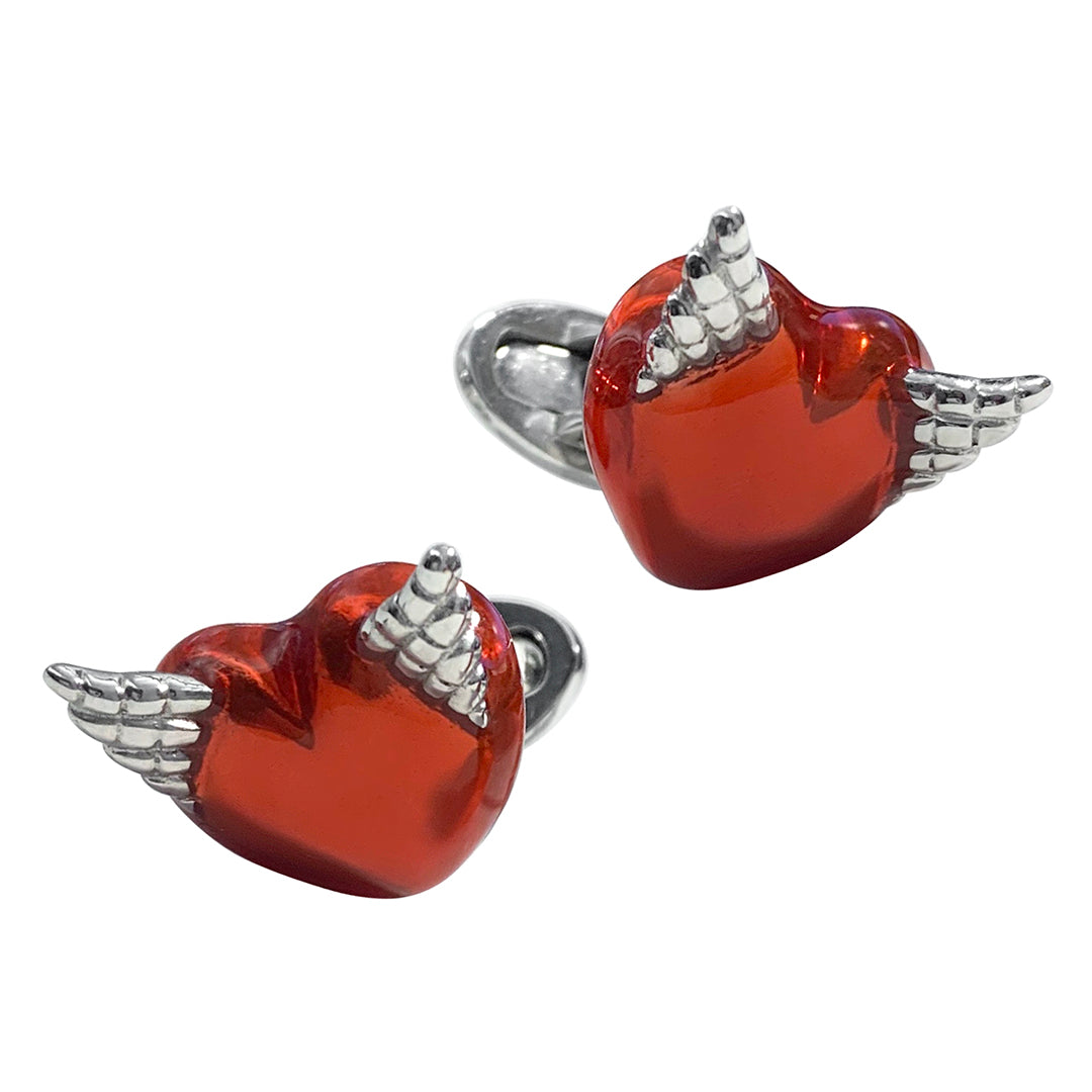 Heart Wings Sterling Silver Cufflinks I Jan Leslie