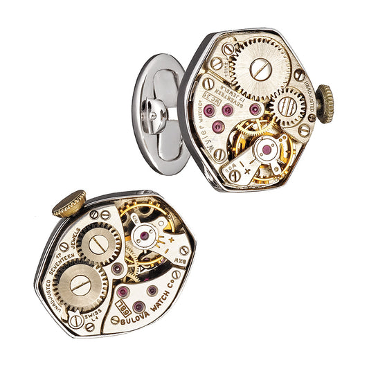 Watch Gears Sterling Cufflinks