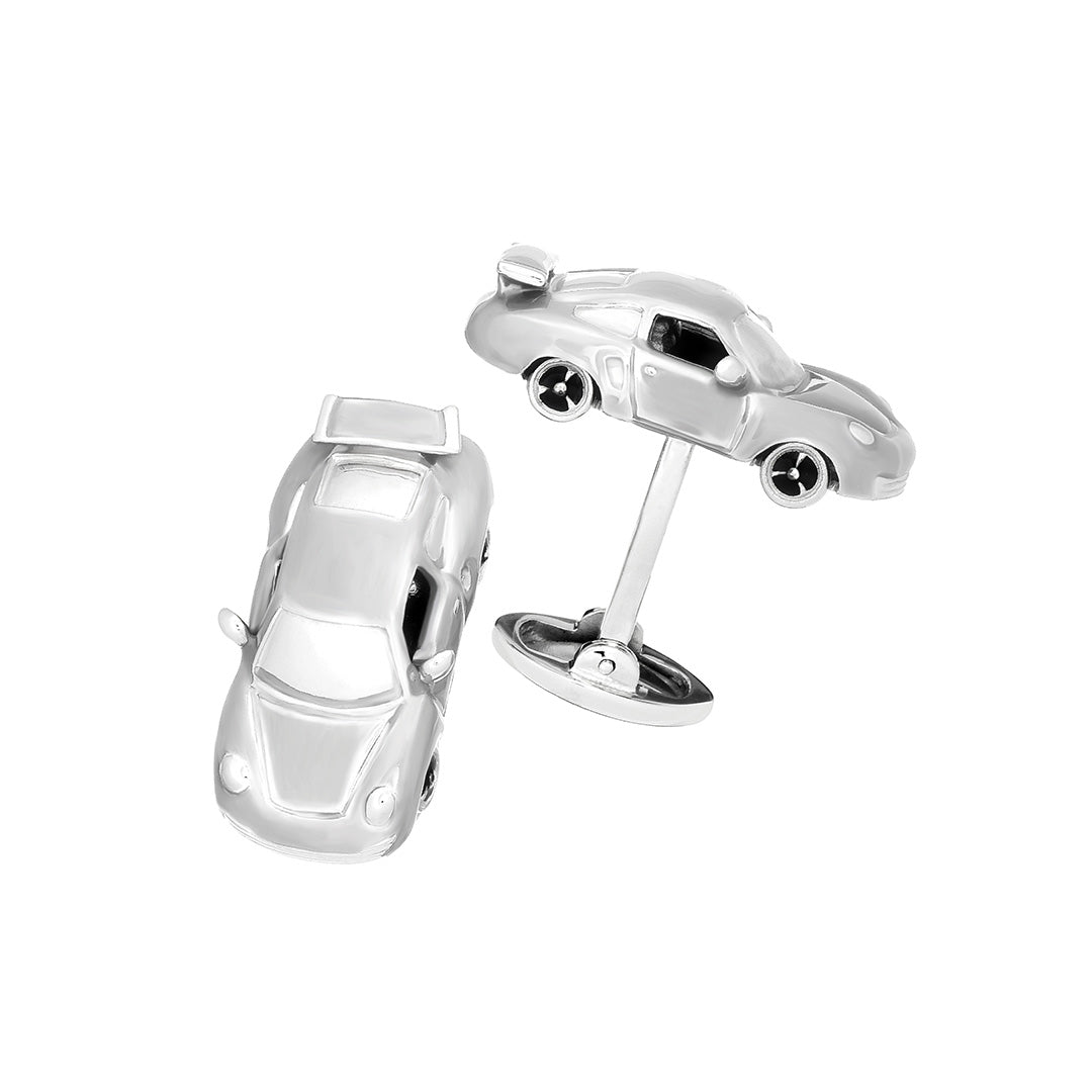 Sports Car Sterling Silver Cufflinks in silver I Jan Leslie Cufflinks and Accessories. 