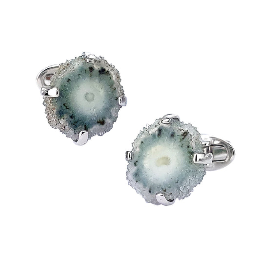 Jasper Stalactite Sterling Cufflinks