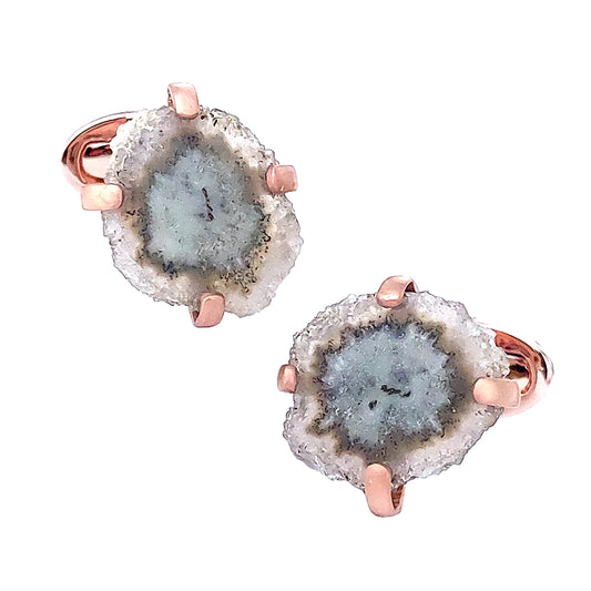 Stalactite White Jasper Sterling Cufflinks