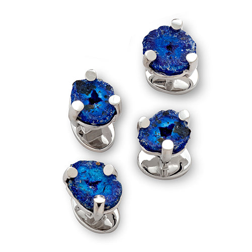 Azurite Tuxedo Studs - Jan Leslie Cufflinks and Accessories