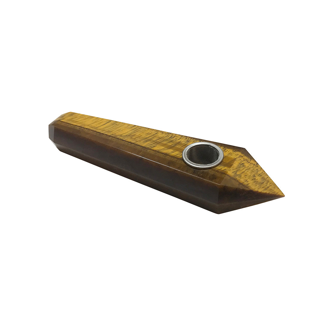 Tigers Eye Gemstone Pipe- The Power Stone